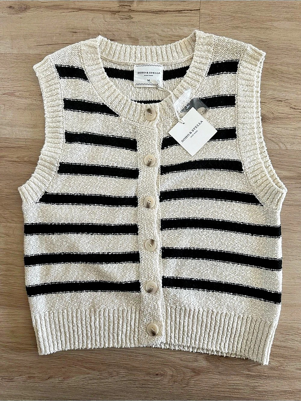 🔸SOHO & STELLA Striped Sweater Vest